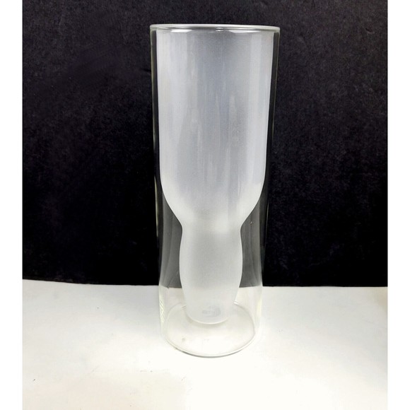 HighWave Australian Beer Glass Frosted Double Wall Insulation Inverted Bottle - Picture 1 of 12